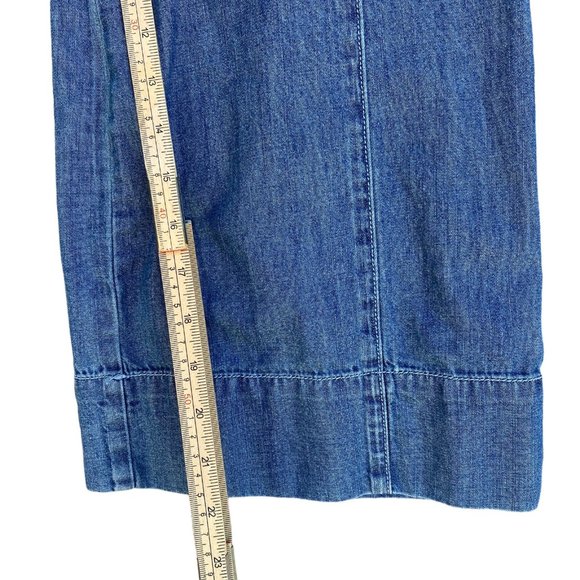 Pilcro And The Letterpress Overalls Womens 0 Halter Wide Leg Denim Anthropologie - Picture 8 of 12